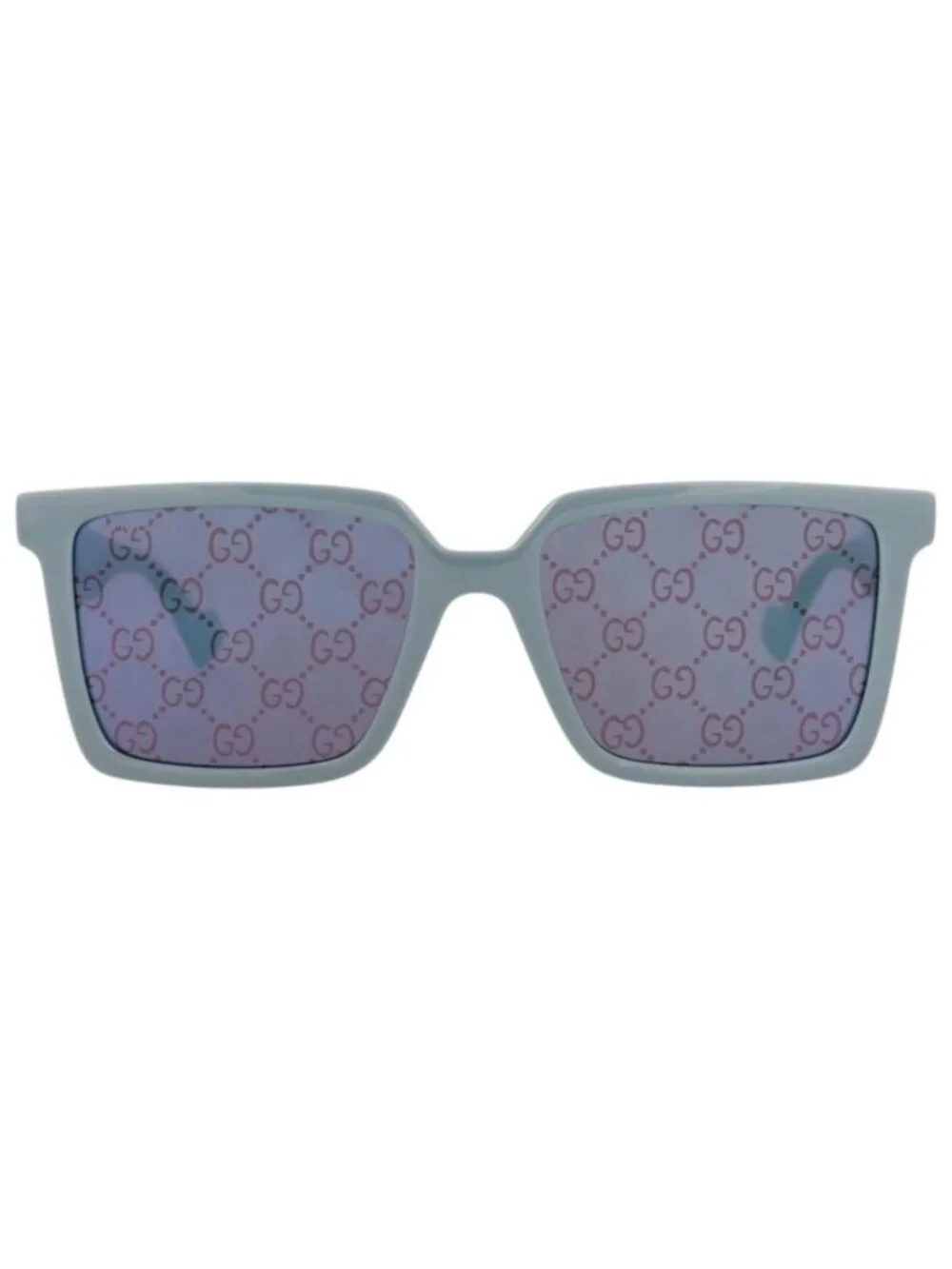New Gucci Mens Square/Rectangle Light Blue Light Blue Violet Fashion Designer Ey
